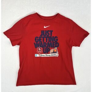 Nike St Louis Cardinals MLB Spring Training 2020 Red T Shirt Mens XL